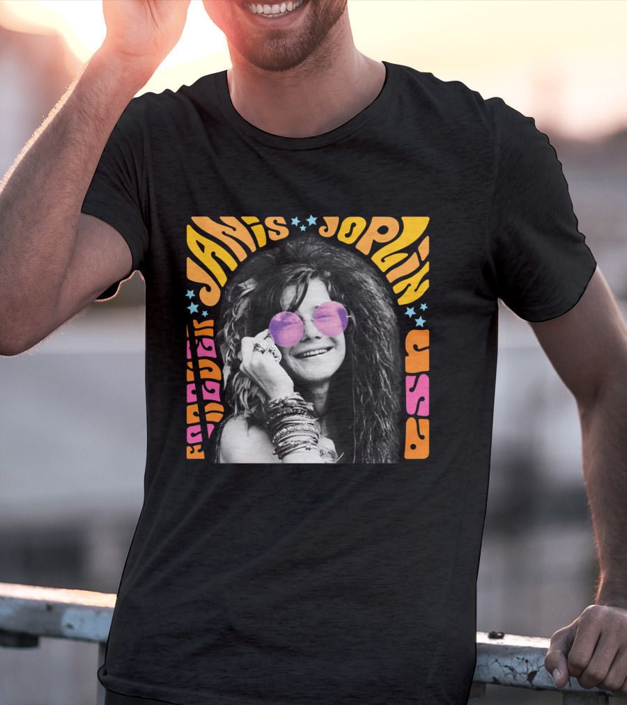 Janis Joplin Forever USA JNJL 09 Postage Stamp T-Shirt