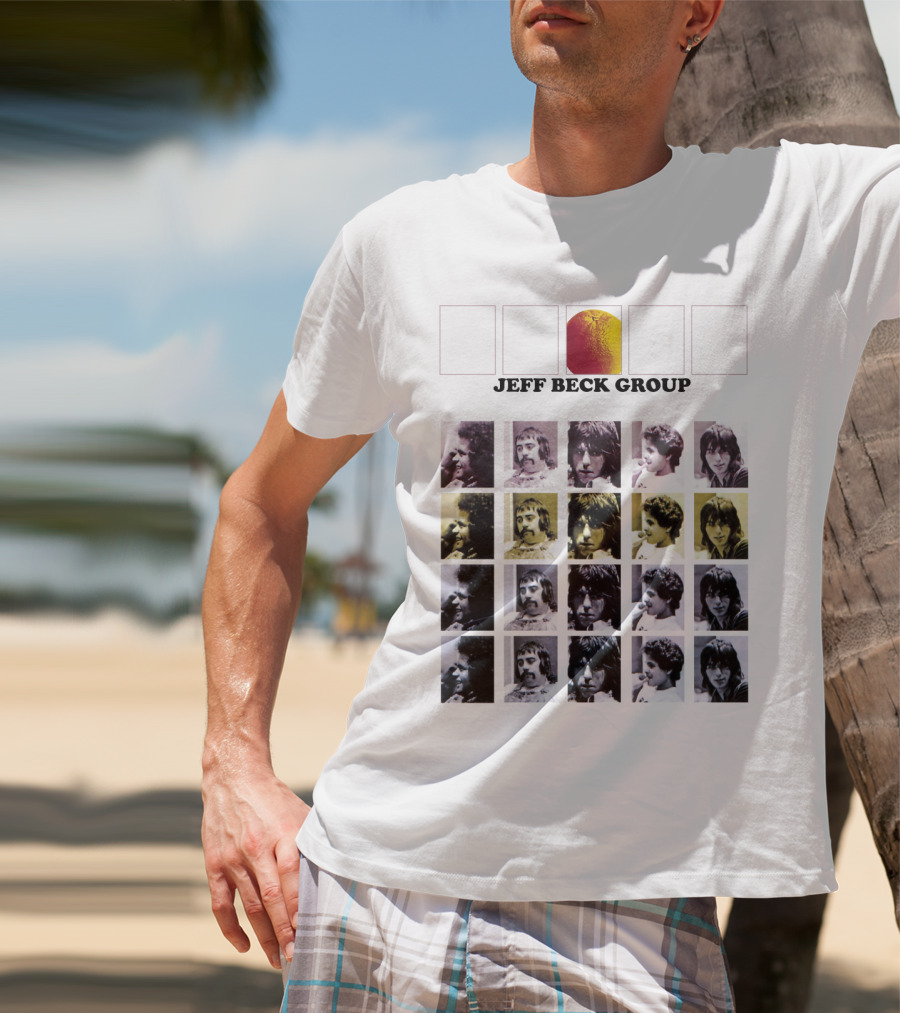TJB 10 The Jeff Beck Group Retro Collage Portraits T-Shirt
