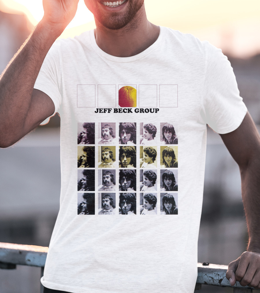 TJB 10 The Jeff Beck Group Retro Collage Portraits T-Shirt