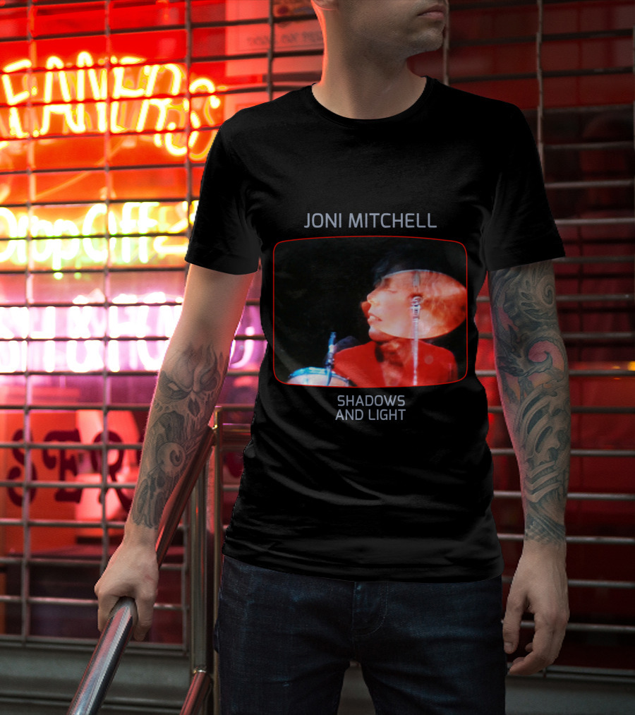 Joni Mitchell Shadows And Light Performance Album Cover Retro Music Art T-Shirt