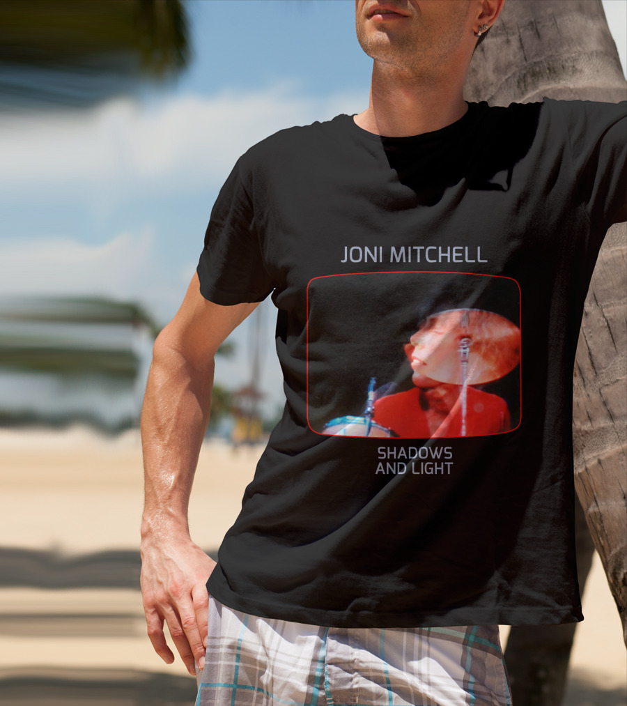 Joni Mitchell Shadows And Light Performance Album Cover Retro Music Art T-Shirt