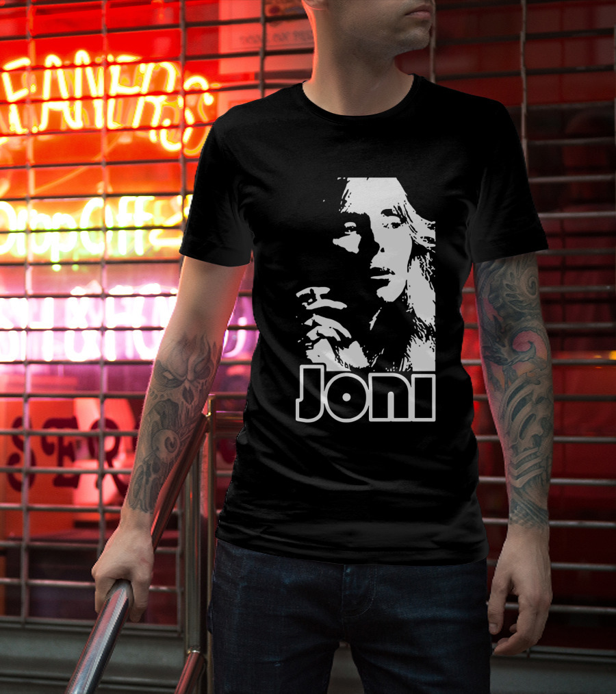 Joni Mitchell Black And White Classic T-Shirt