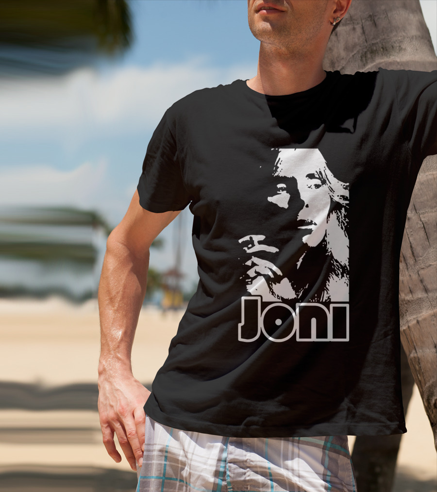 Joni Mitchell Black And White Classic T-Shirt