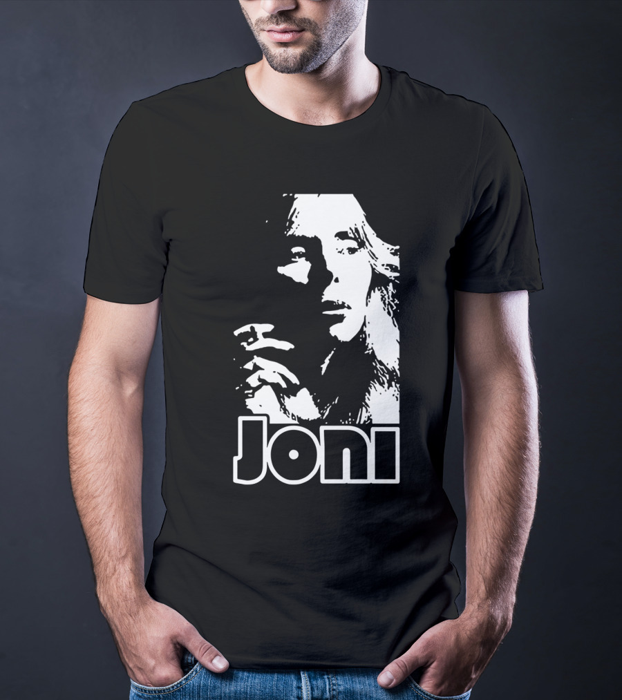 Joni Mitchell Black And White Classic T-Shirt