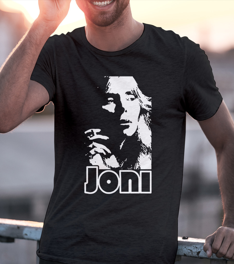 Joni Mitchell Black And White Classic T-Shirt