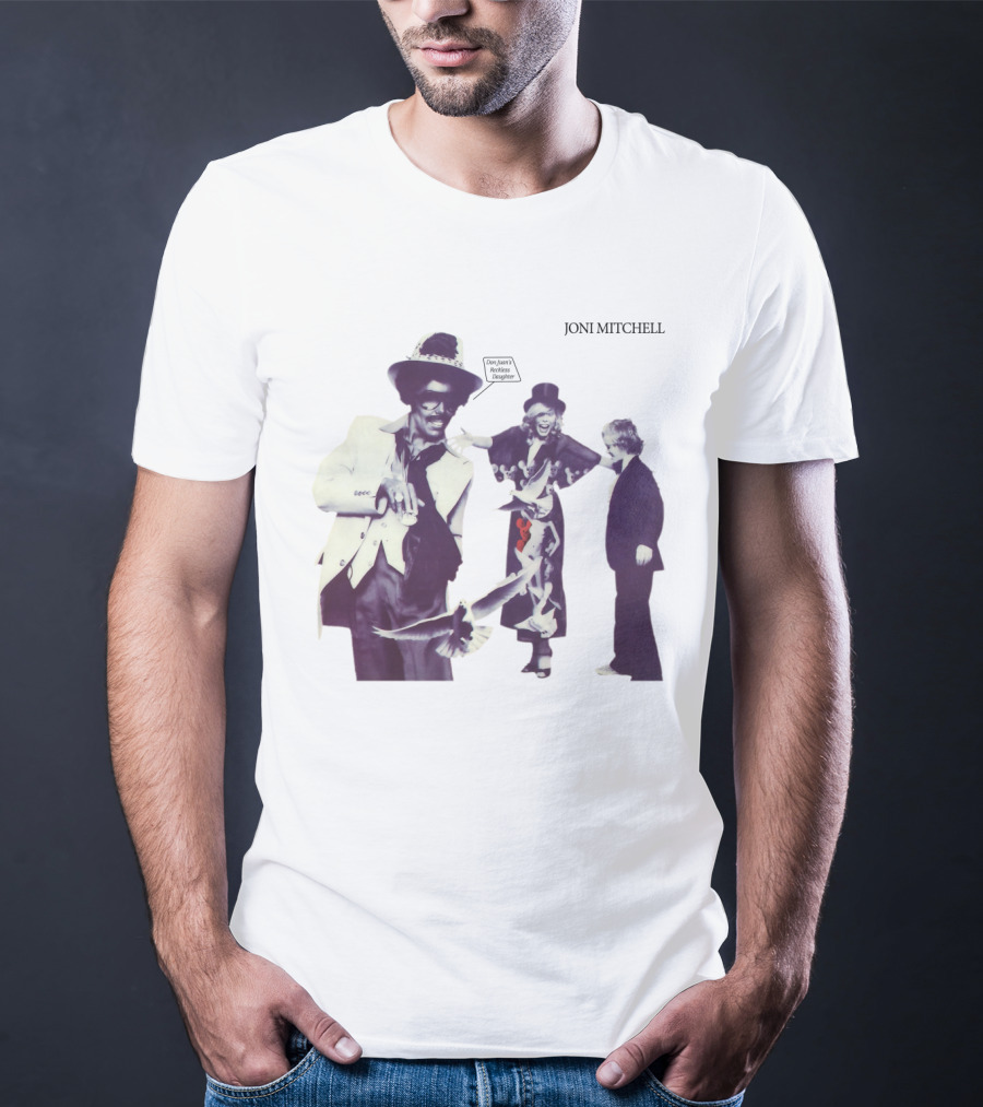 Joni Mitchell Don Juan's Reckless Daughter Album Cover Imagery With Figures And Birds T-Shirt