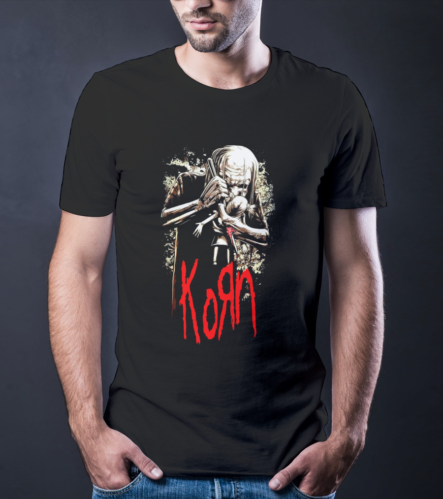 Korn 03 Dark Figure Embrace Bold Red T-Shirt