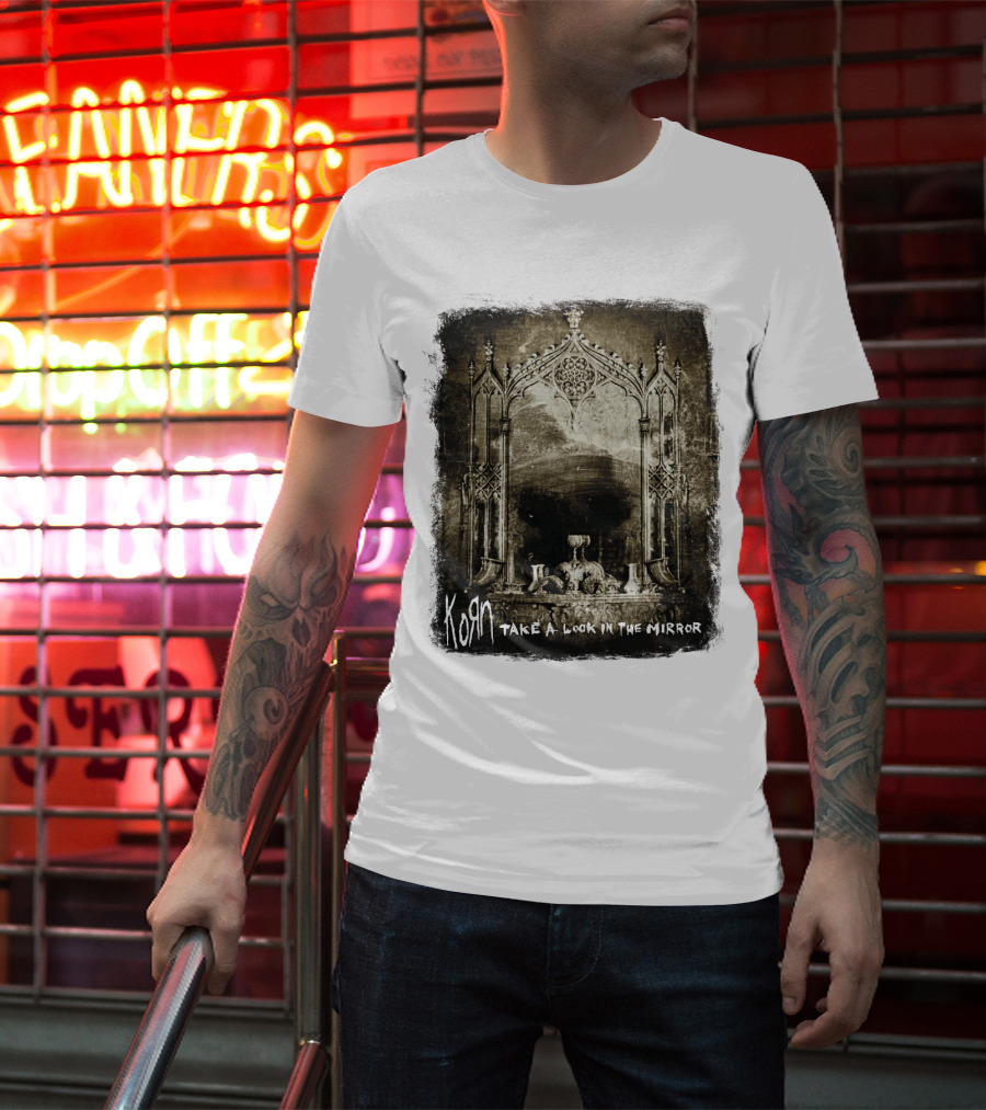 KORN Take A Look In The Mirror Gothic Arch Reflection T-Shirt