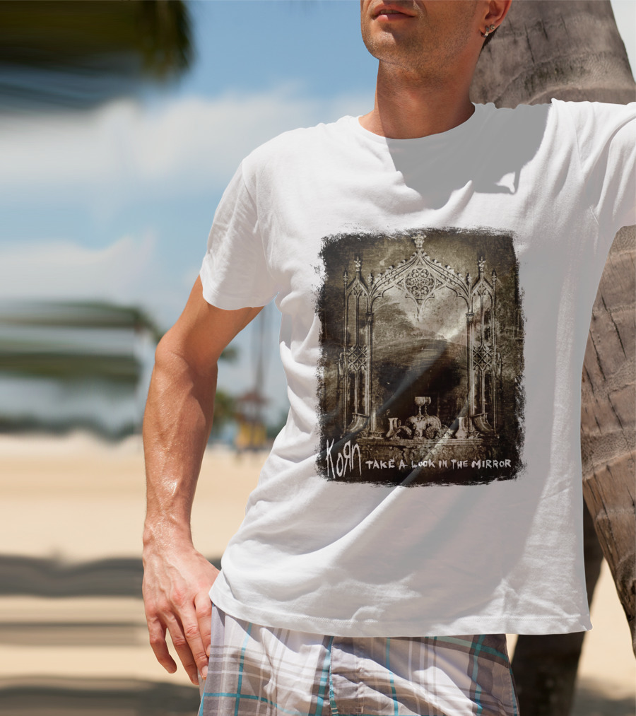 KORN Take A Look In The Mirror Gothic Arch Reflection T-Shirt