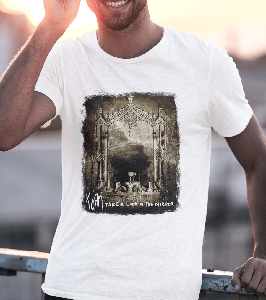 KORN Take A Look In The Mirror Gothic Arch Reflection T-Shirt