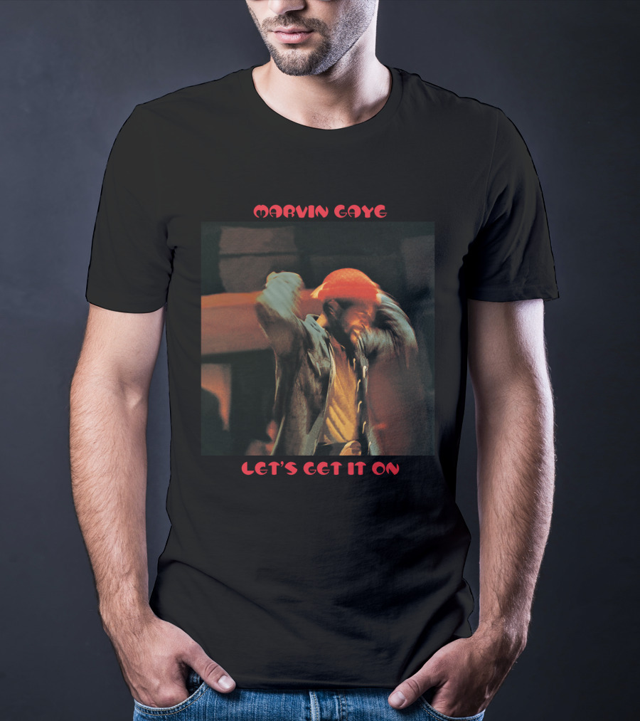 Marvin Gaye Let's Get It On Album Cover Image T-Shirt