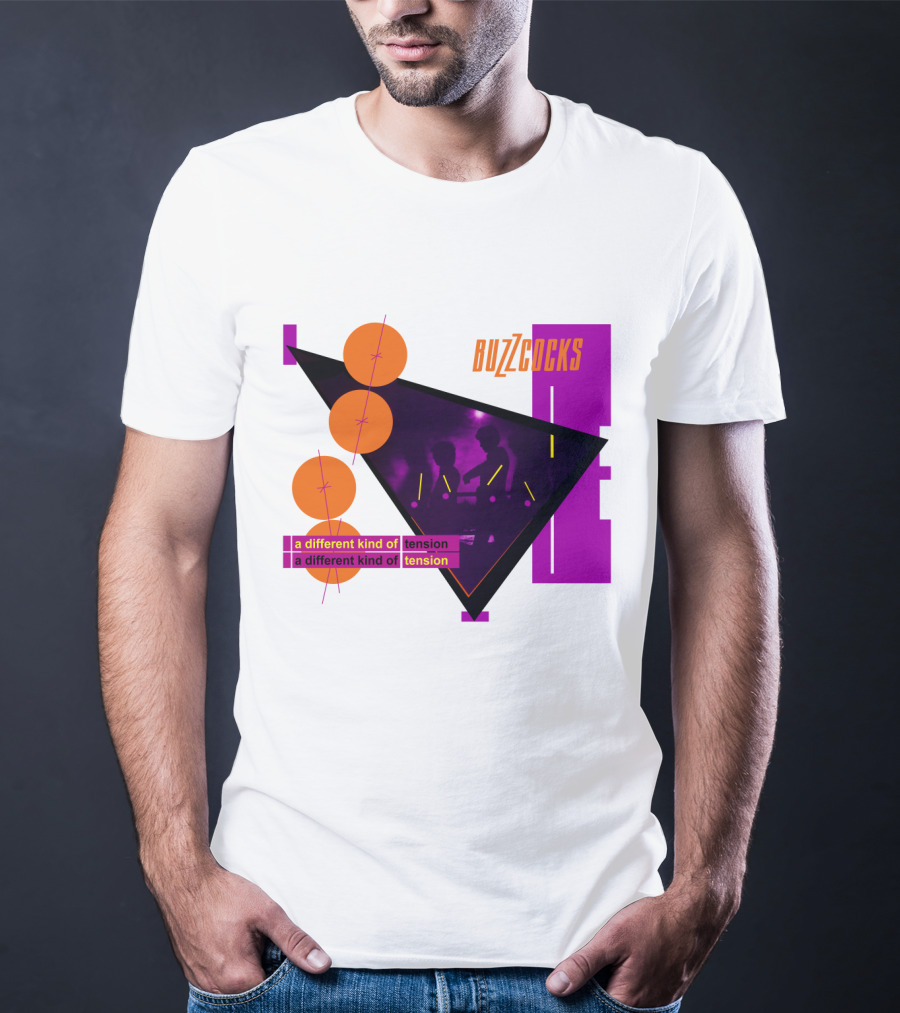Buzzcocks A Different Kind Of Tension BZC 04 Purple Triangle T-Shirt