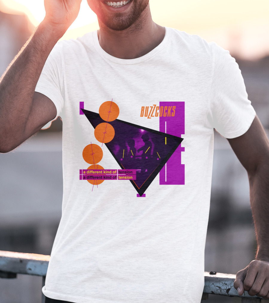 Buzzcocks A Different Kind Of Tension BZC 04 Purple Triangle T-Shirt