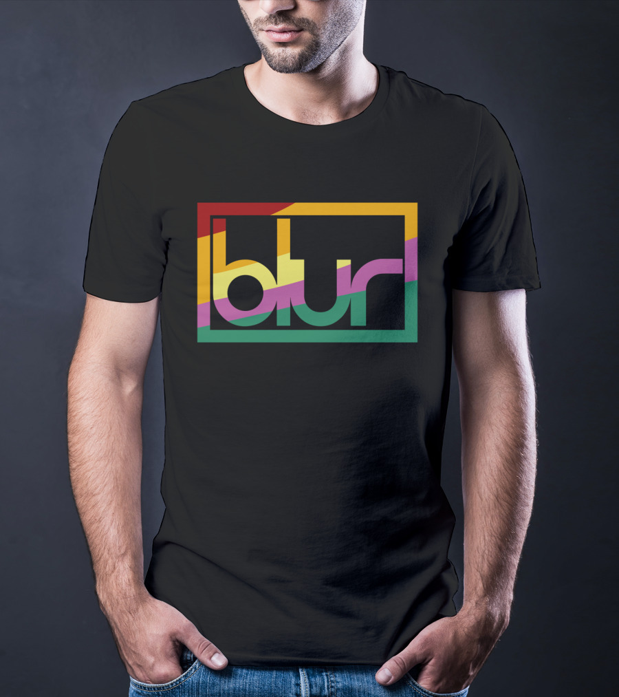 Blur 05 – Retro Spectrum Prism T-Shirt