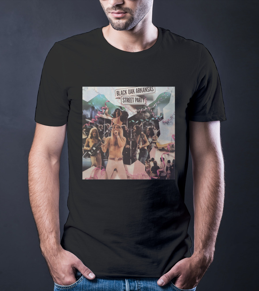 Black Oak Arkansas Street Party Live Performance Collage T-Shirt