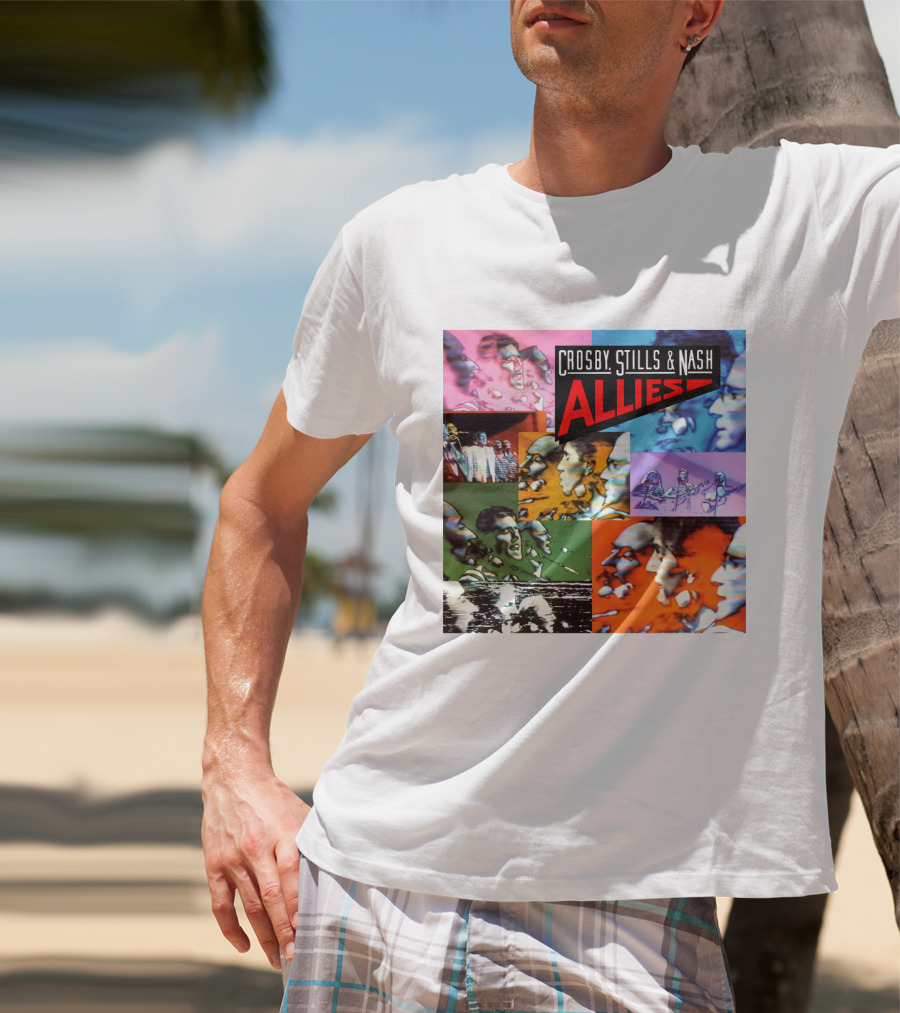 Crosby, Stills And Nash Allies Album Collage T-Shirt