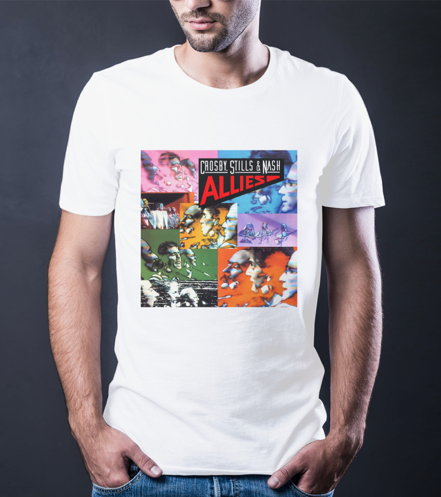 Crosby, Stills And Nash Allies Album Collage T-Shirt