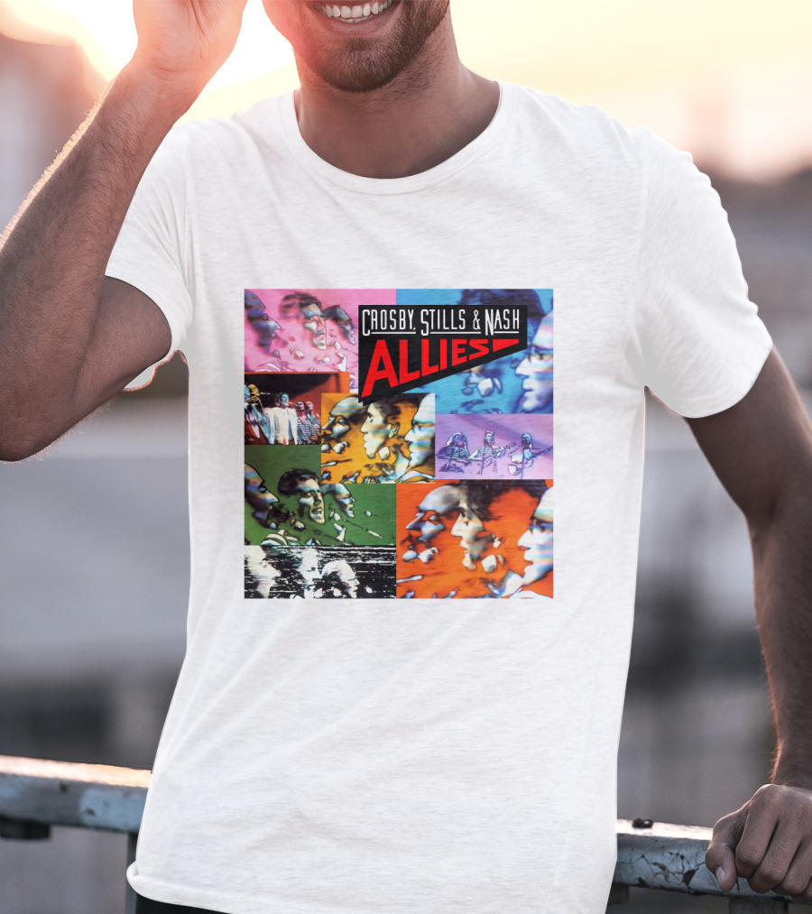 Crosby, Stills And Nash Allies Album Collage T-Shirt