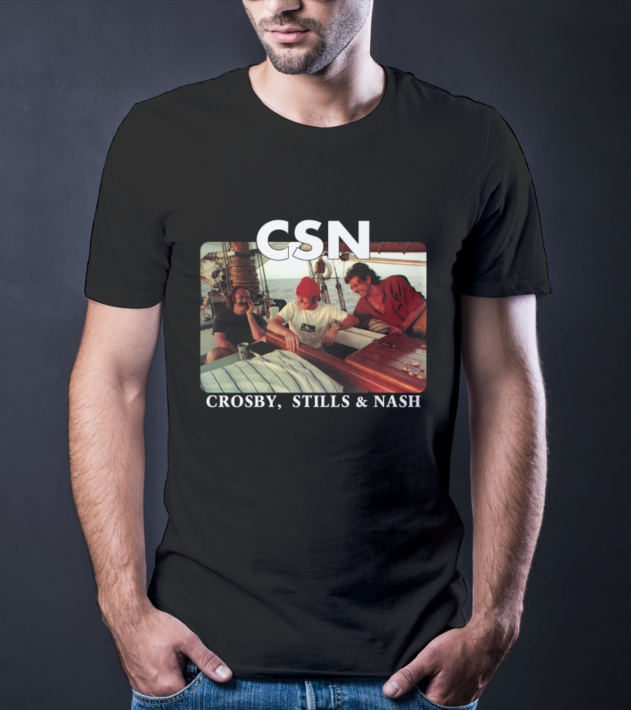 Csn Crosby Stills & Nash Band Sailboat T-Shirt