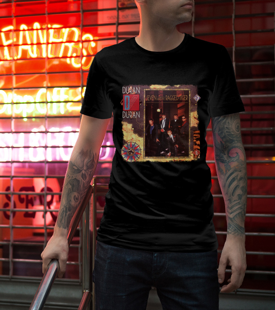 Duran Duran Seven And The Ragged Tiger Vintage Album Cover Art T-Shirt