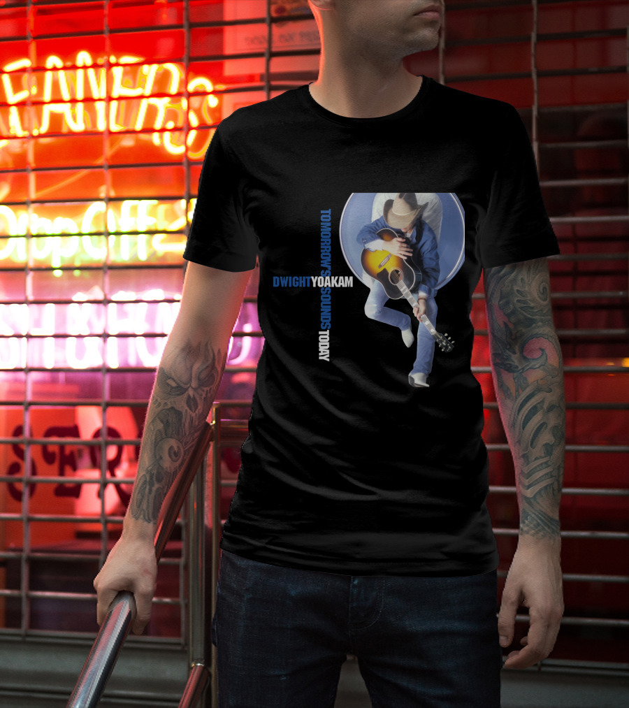 DWIGHT YOAKAM Tomorrow's Sounds Today Cowboy And Guitar T-Shirt
