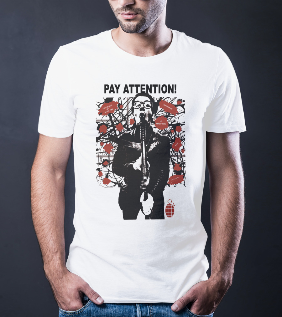Pay Attention EVCTL 15 Amplified Warnings Get Angry New Frenzy T-Shirt