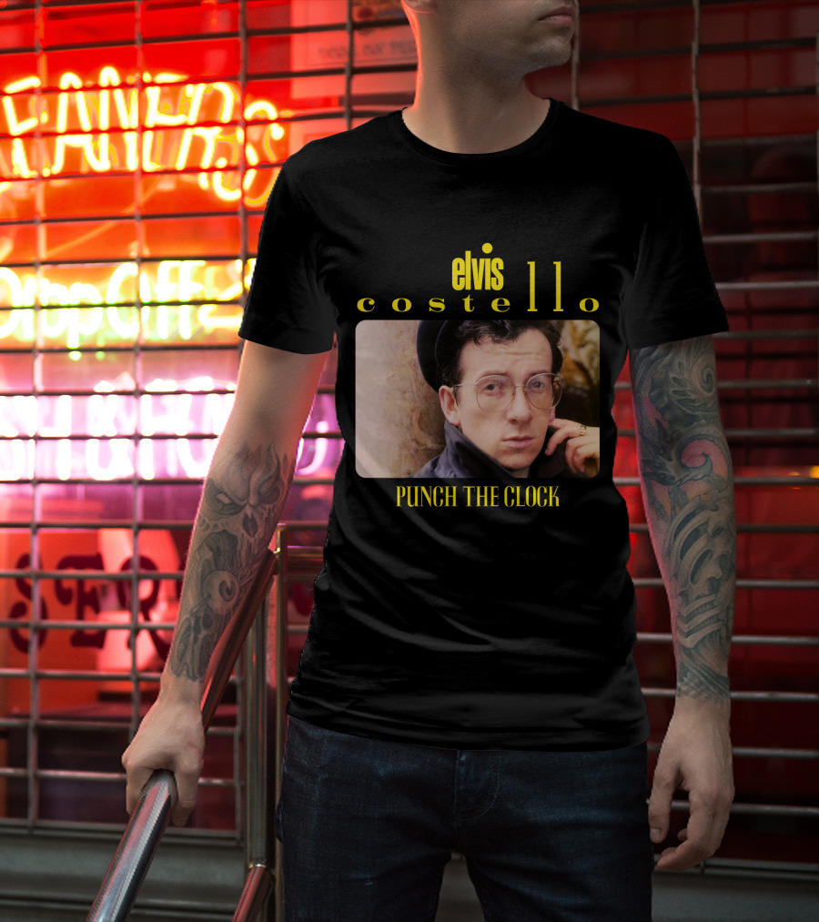 Elvis Costello Punch The Clock Vintage Album Cover T-Shirt