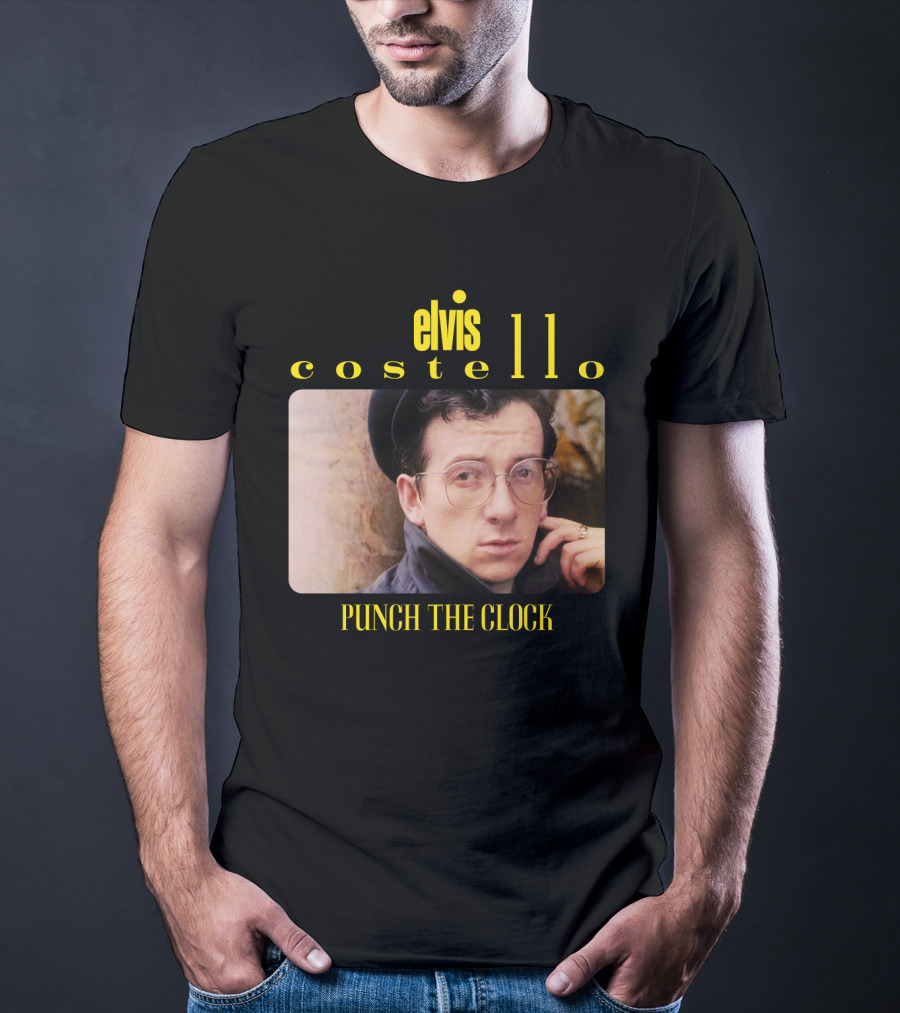 Elvis Costello Punch The Clock Vintage Album Cover T-Shirt