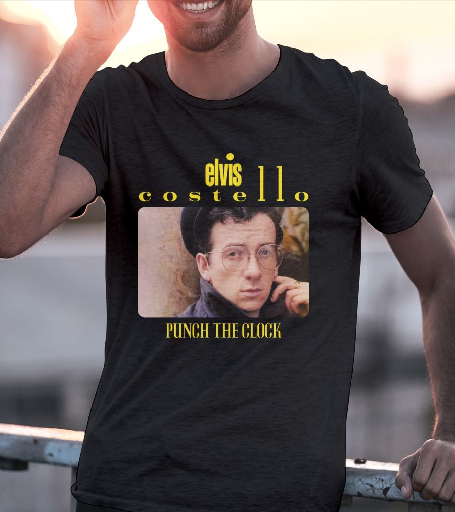 Elvis Costello Punch The Clock Vintage Album Cover T-Shirt