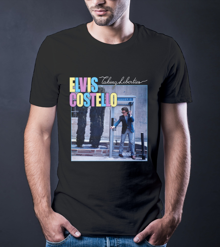 Elvis Costello Taking Liberties Vintage Phone Booth Scene T-Shirt