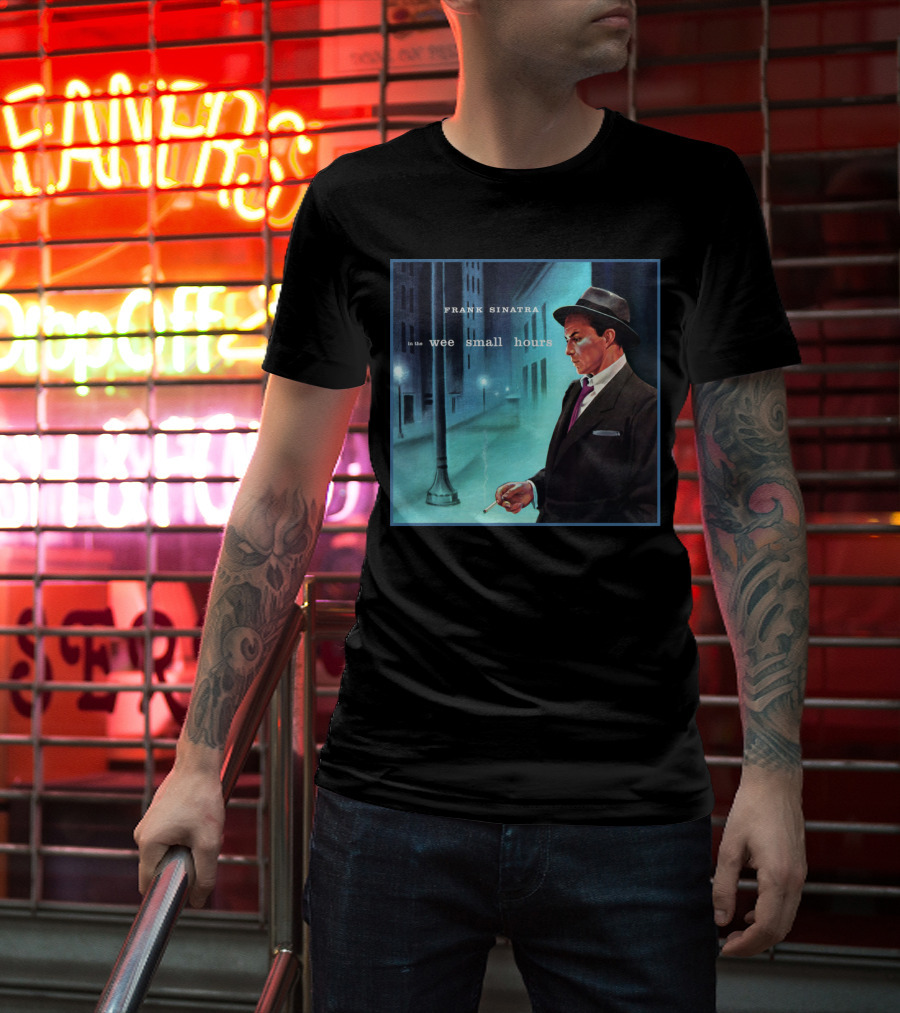Frank Sinatra In The Wee Small Hours Classic Album Cover Smoking Night Scene T-Shirt