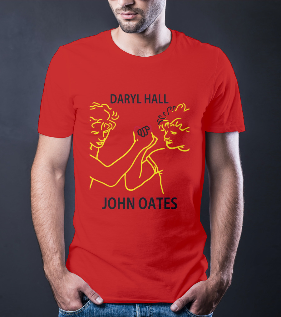 Daryl Hall And John Oates Neon Outline Duo T-Shirt