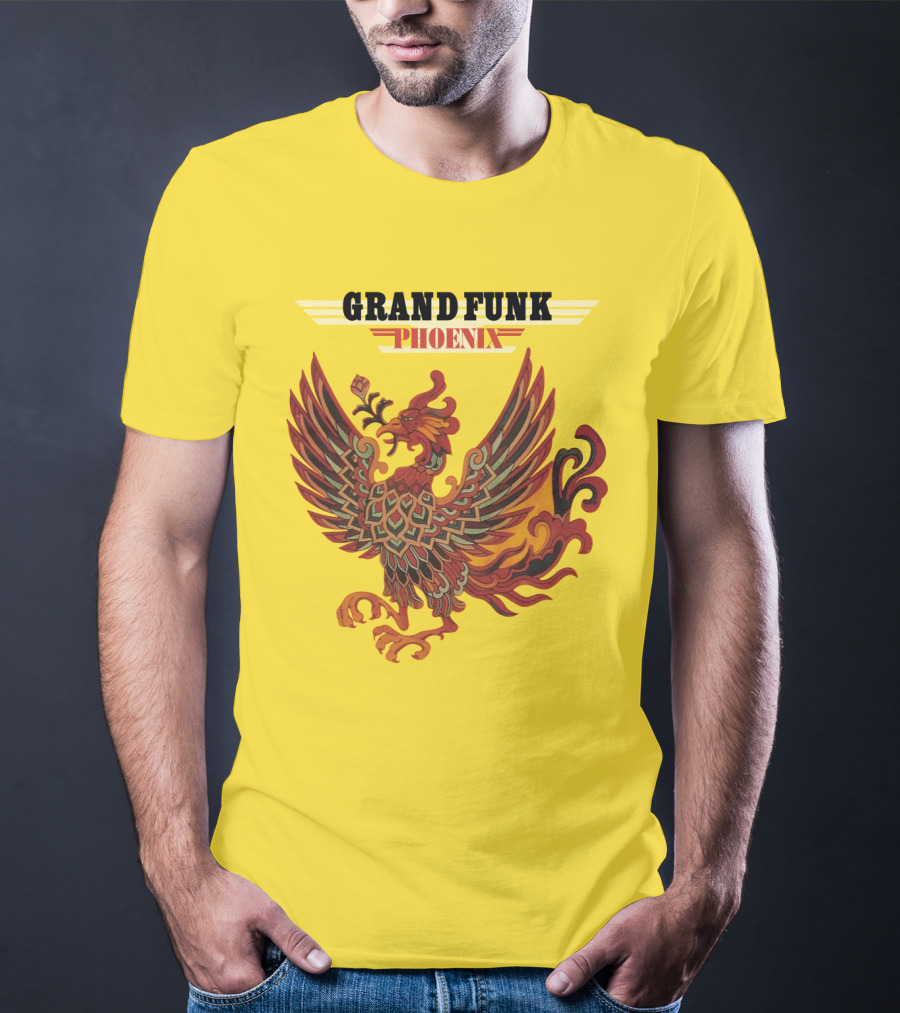 Grand Funk Railroad Phoenix Winged Firebird בשה T-Shirt