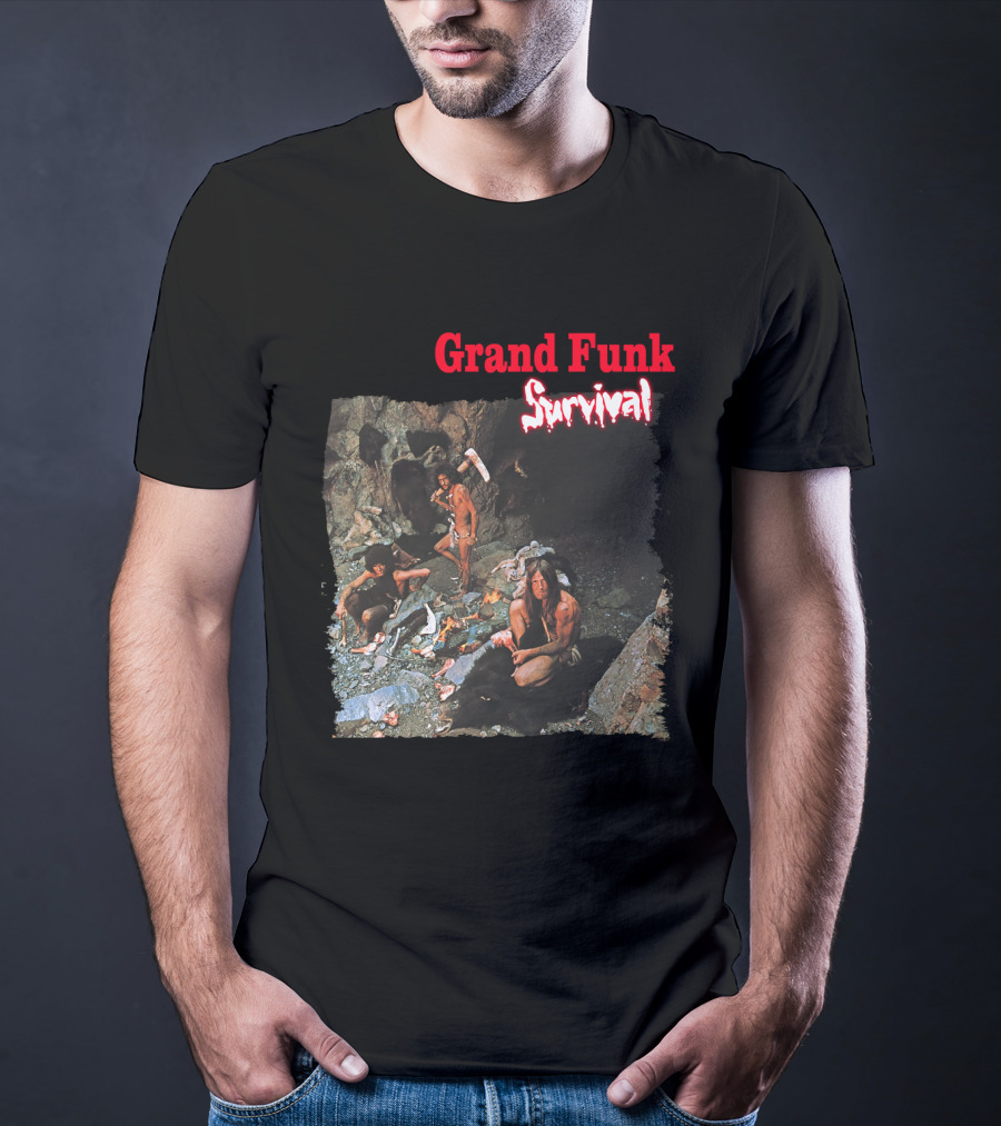 Grand Funk Survival Album Cover Cave Scene T-Shirt