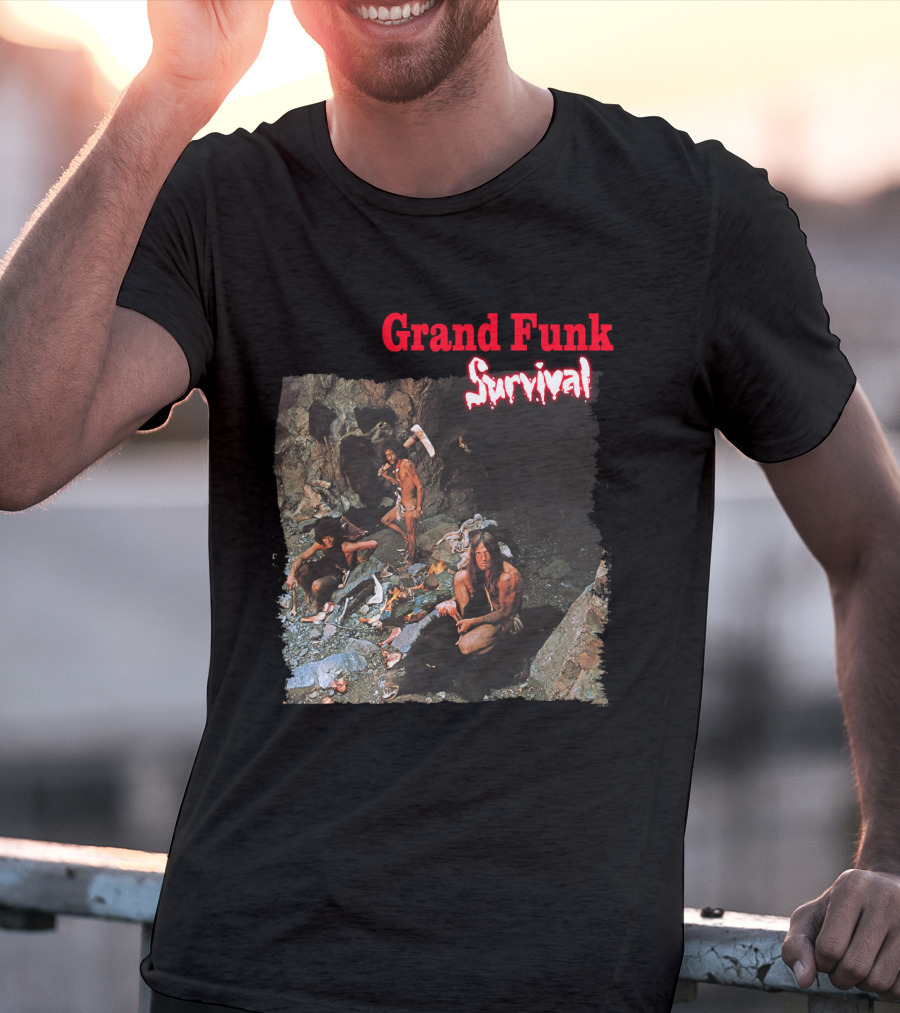 Grand Funk Survival Album Cover Cave Scene T-Shirt