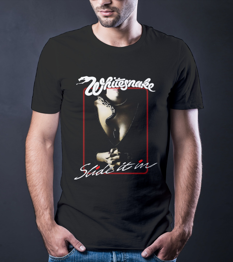 Whitesnake Slide It In Album Cover Artwork Featuring Snake And Woman T-Shirt