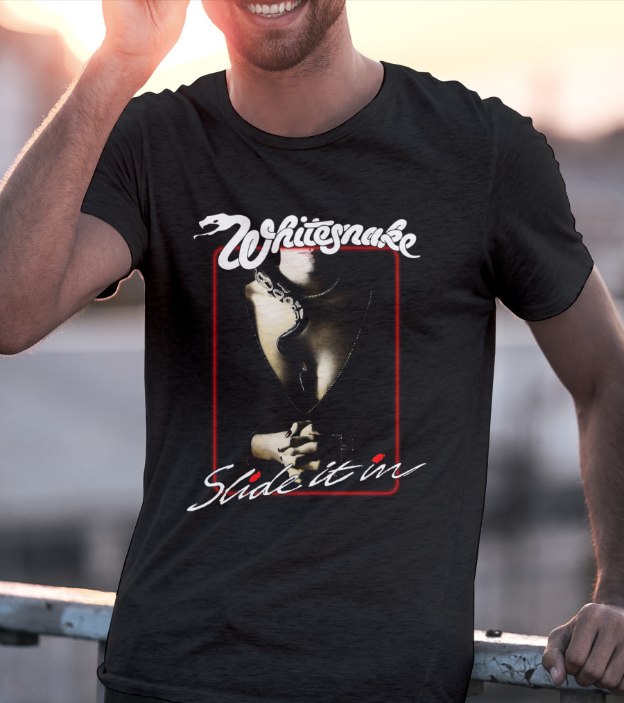 Whitesnake Slide It In Album Cover Artwork Featuring Snake And Woman T-Shirt