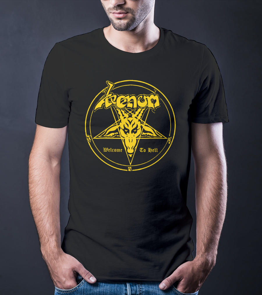 Venom Welcome To Hell Pentagram Goat T-Shirt