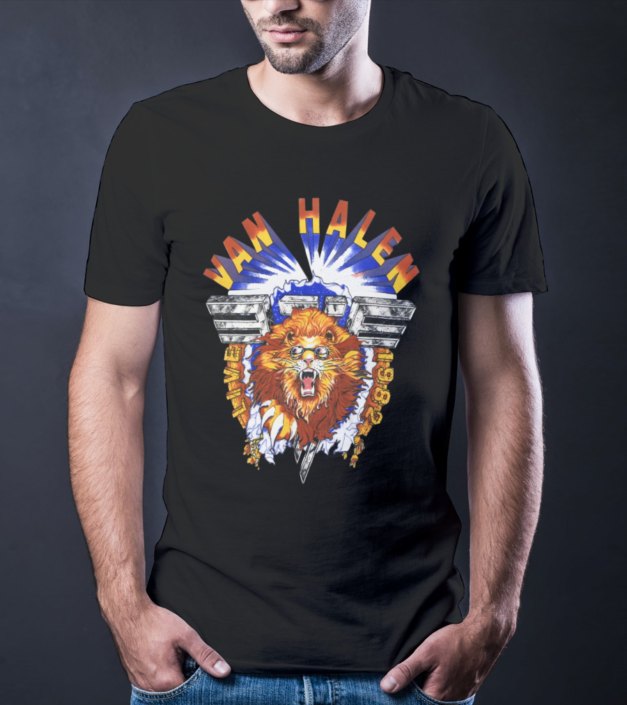 Van Halen Live 1981 Lion Iconic Band T-Shirt
