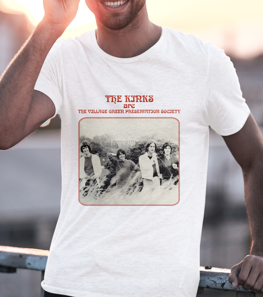 TKK 03 The Kinks Are The Village Green Preservation Society Band Photo T-Shirt