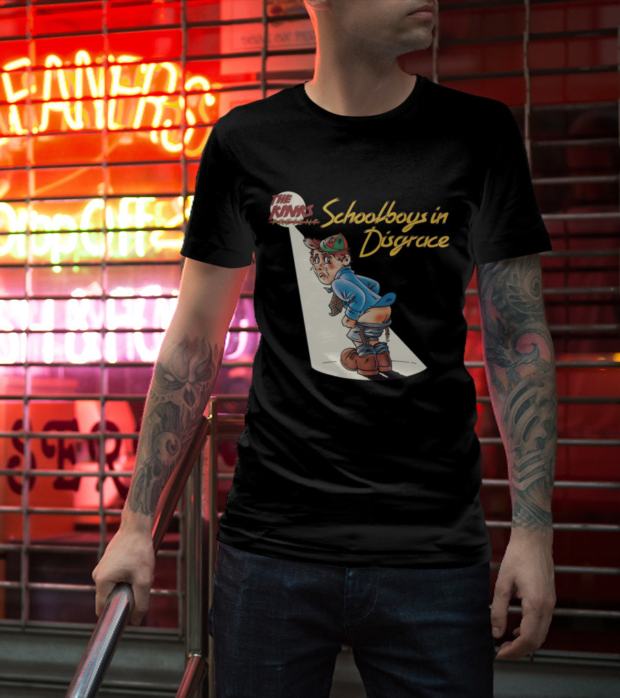 The Kinks Schoolboys In Disgrace Mischievous Cartoon T-Shirt