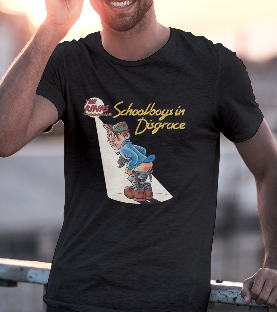 The Kinks Schoolboys In Disgrace Mischievous Cartoon T-Shirt