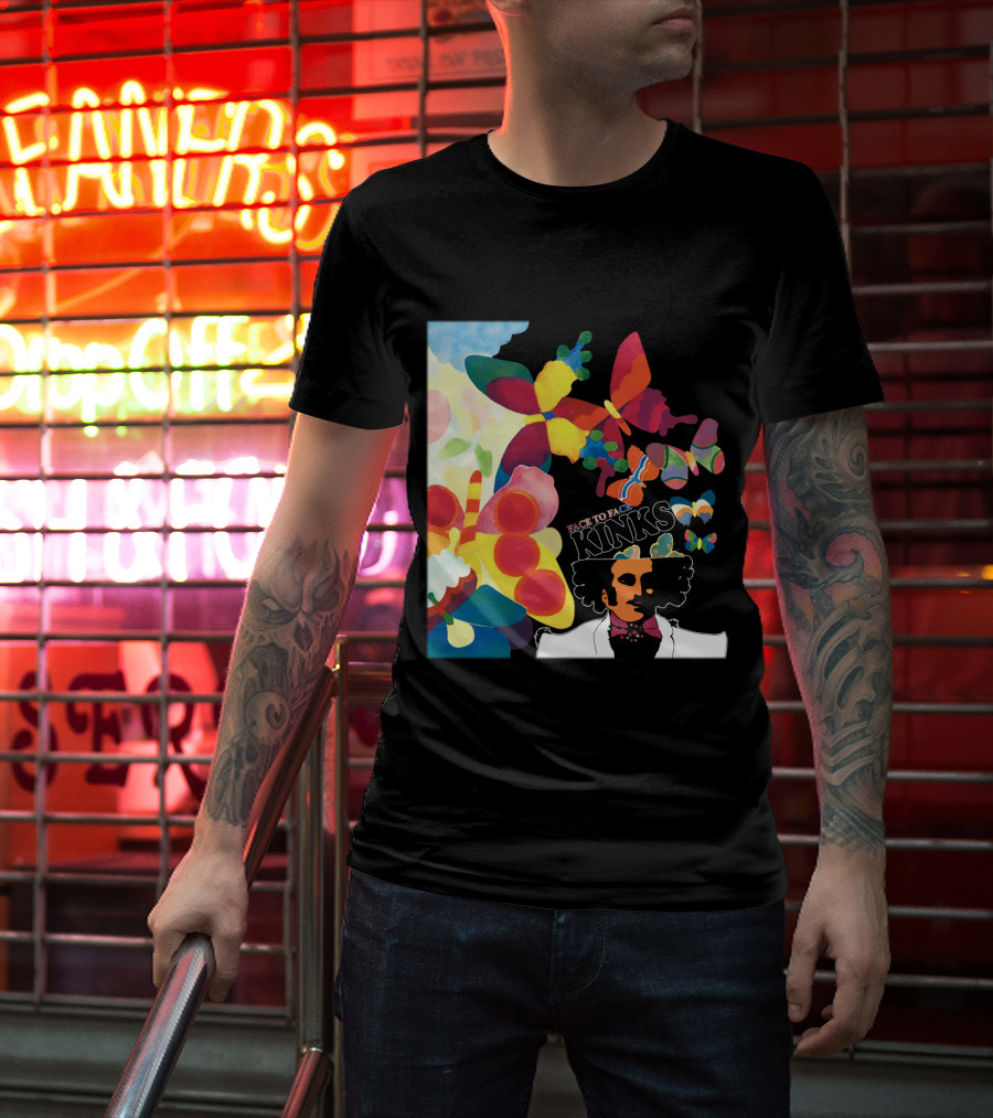 Kinks Face To Face Psychedelic Butterfly T-Shirt