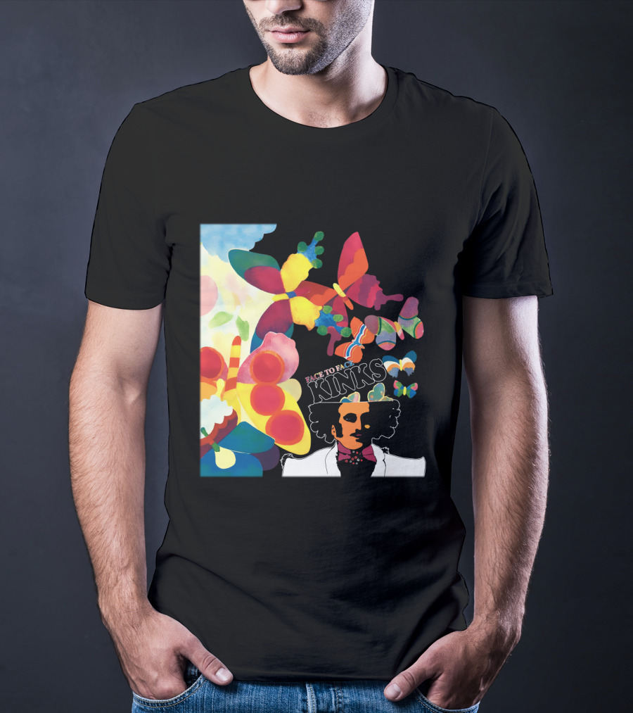 Kinks Face To Face Psychedelic Butterfly T-Shirt