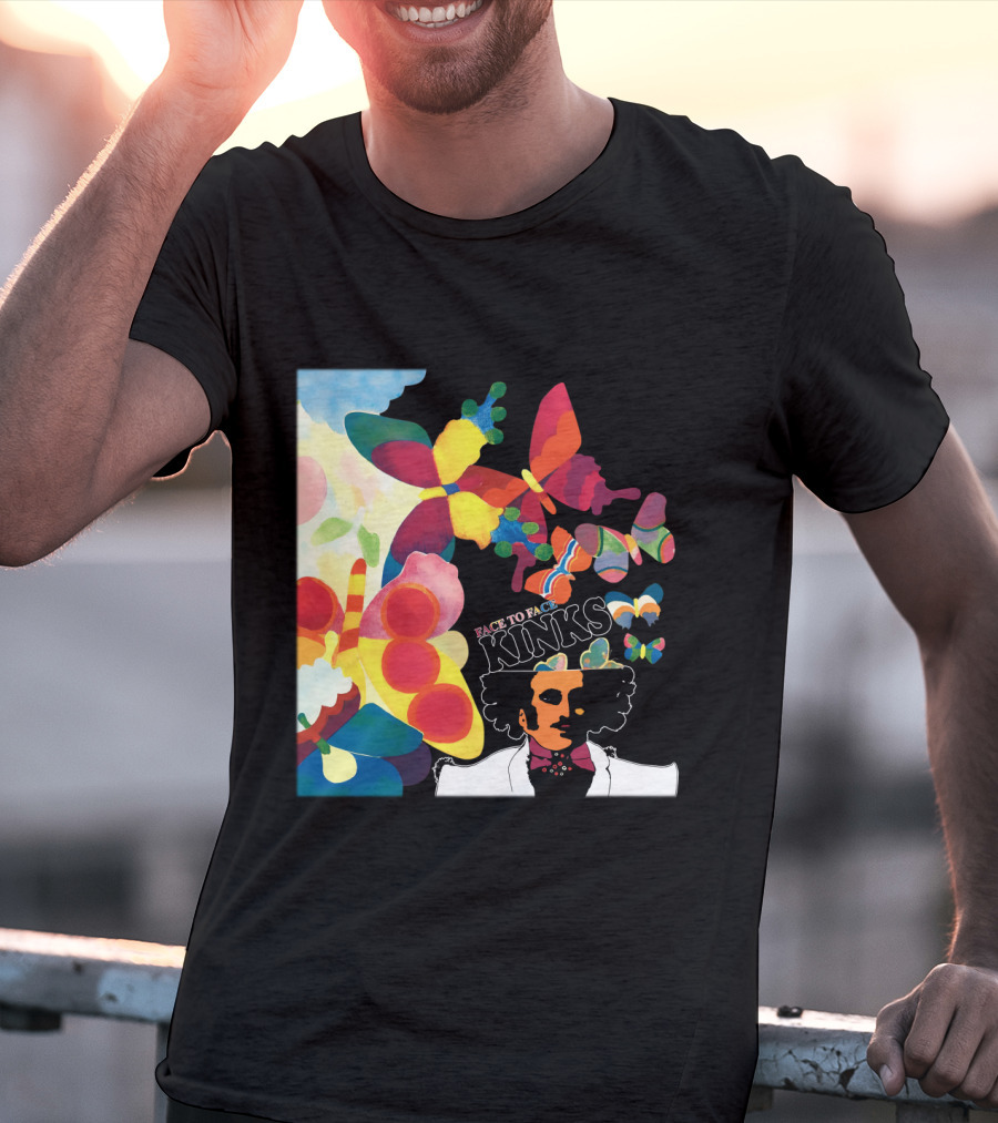 Kinks Face To Face Psychedelic Butterfly T-Shirt