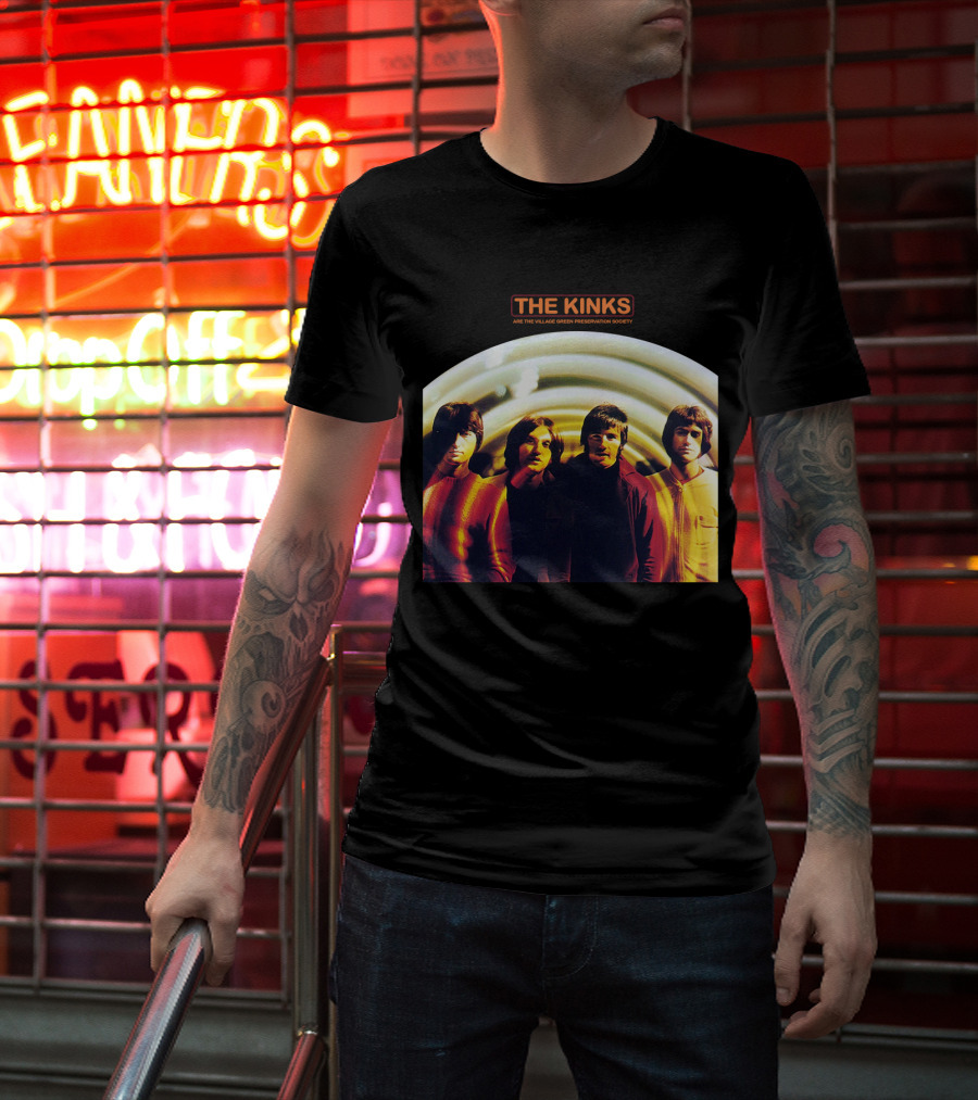 The Kinks Are The Village Green Preservation Society Album Cover With Band Members Tkk T-Shirt