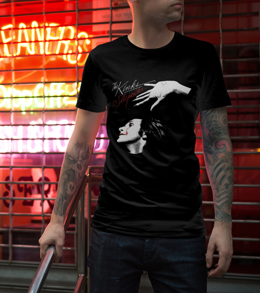 The Kinks Sleepwalker Vintage Album Cover Image T-Shirt