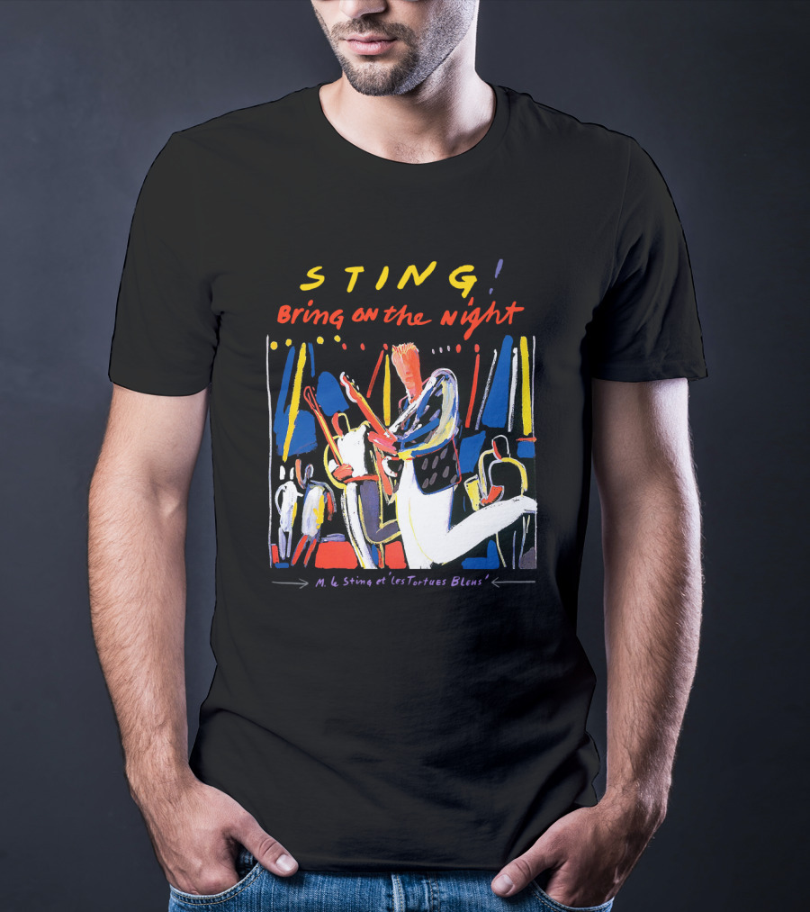 STING Bring On The Night M. Le Sting Et Les Tortues Bleus T-Shirt