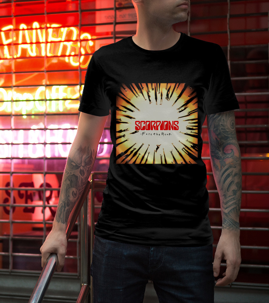 Scorpions Face The Heat Shadow Silhouettes Circle T-Shirt