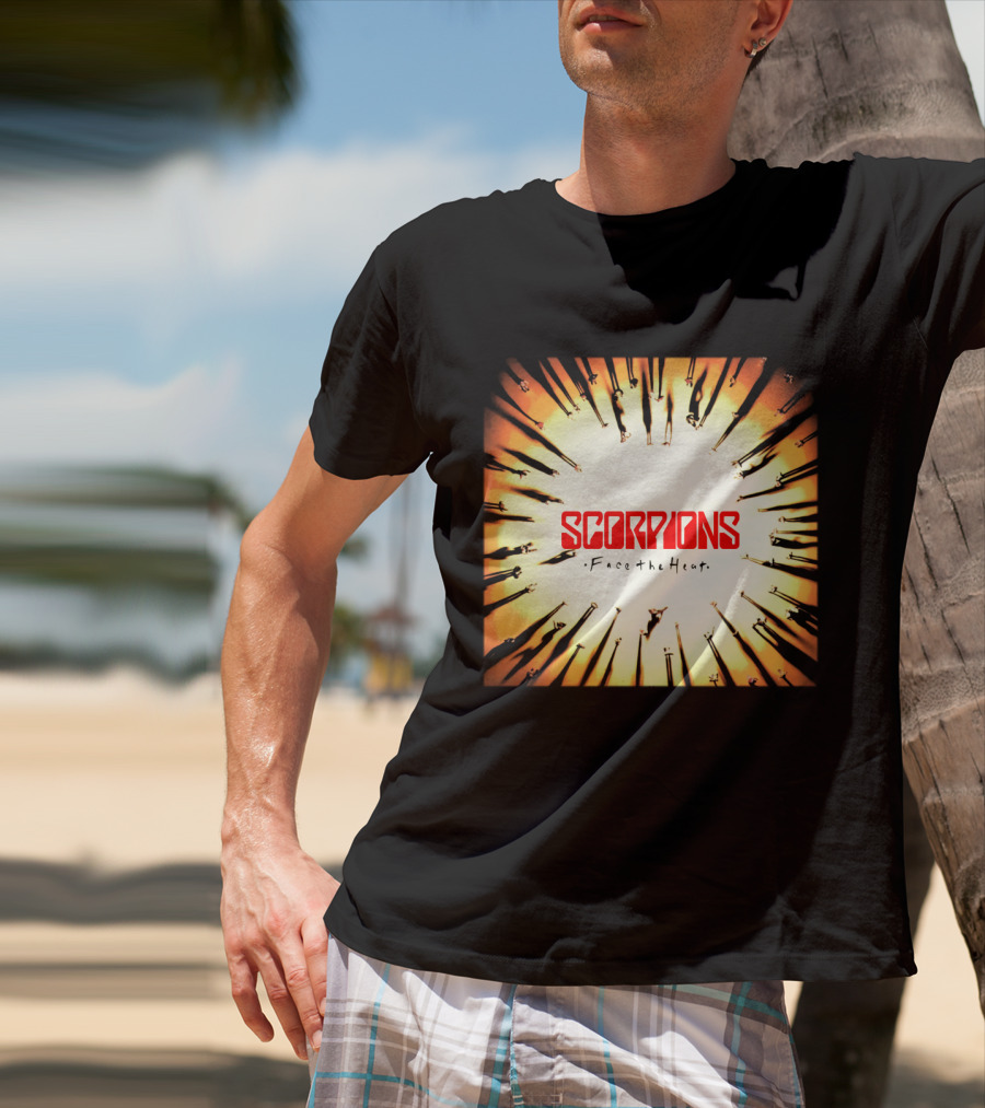 Scorpions Face The Heat Shadow Silhouettes Circle T-Shirt